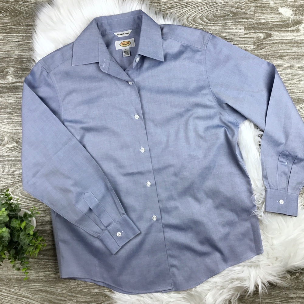 Talbots Wrinkle Resistant Chambray Button Down - image 1